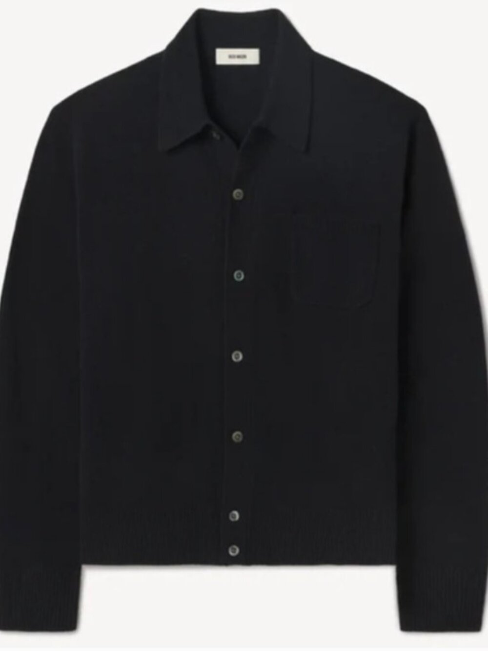 Buck Mason Mens NWT Black California Cashmere Collared Cardigan Size L